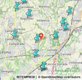 Mappa Via Corte Sant'Anna, 20865 Usmate Velate MB, Italia (2.49167)