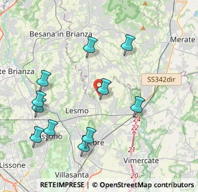 Mappa Via Cappelletta, 20857 Camparada MB, Italia (4.21818)