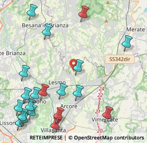 Mappa Via Cappelletta, 20857 Camparada MB, Italia (5.782)