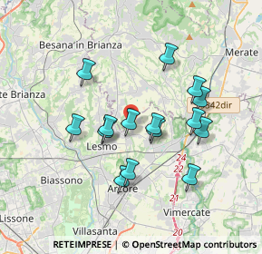 Mappa Via Cappelletta, 20857 Camparada MB, Italia (3.124)