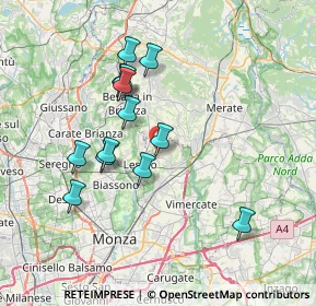 Mappa Via Cappelletta, 20857 Camparada MB, Italia (6.65769)