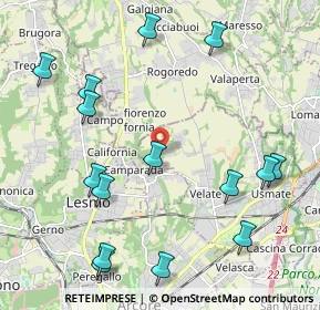 Mappa Via Cappelletta, 20857 Camparada MB, Italia (2.51133)