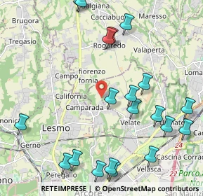 Mappa Via Cappelletta, 20857 Camparada MB, Italia (2.6)