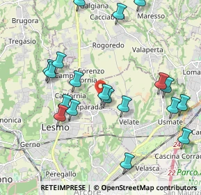 Mappa Via Cappelletta, 20857 Camparada MB, Italia (2.17947)
