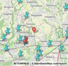 Mappa Via Cappelletta, 20857 Camparada MB, Italia (2.919)