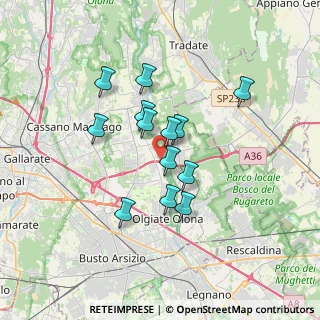 Mappa Via Indipendenza, 21058 Solbiate Olona VA, Italia (2.75462)