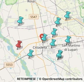 Mappa Via Zucca, 35013 Cittadella PD, Italia (3.77545)