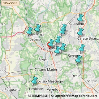 Mappa Via Giovanni da Verrazzano, 20821 Meda MB, Italia (3.79846)