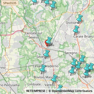 Mappa Via Giovanni da Verrazzano, 20821 Meda MB, Italia (6.7785)