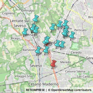 Mappa Via Giovanni da Verrazzano, 20821 Meda MB, Italia (1.575)