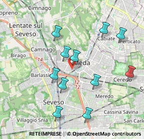 Mappa Via Giovanni da Verrazzano, 20821 Meda MB, Italia (1.92364)