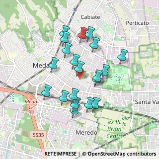 Mappa Via Bernardino Luini, 20821 Meda MB, Italia (0.801)