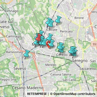 Mappa Via Bernardino Luini, 20821 Meda MB, Italia (1.2905)
