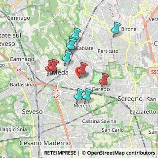 Mappa Via Bernardino Luini, 20821 Meda MB, Italia (1.48182)