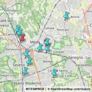 Mappa Via Bernardino Luini, 20821 Meda MB, Italia (2.205)