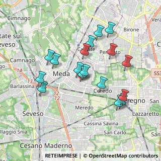 Mappa Via Bernardino Luini, 20821 Meda MB, Italia (1.72059)