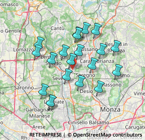 Mappa Via Bernardino Luini, 20821 Meda MB, Italia (6.4005)