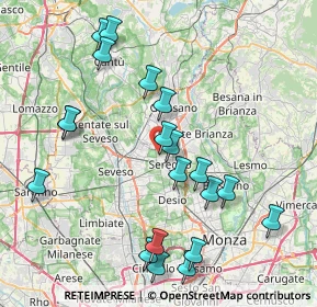 Mappa Via Ancona, 20831 Seregno MB, Italia (8.6485)