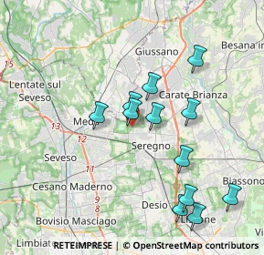 Mappa Via Ancona, 20831 Seregno MB, Italia (3.6825)
