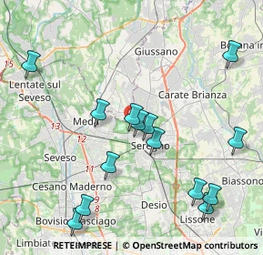Mappa Via Ancona, 20831 Seregno MB, Italia (4.46429)