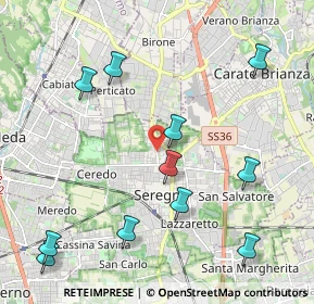 Mappa Via Giuseppe Verdi, 20831 Seregno MB, Italia (2.42273)