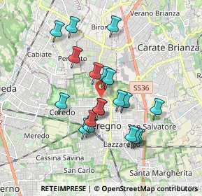 Mappa Via Giuseppe Verdi, 20831 Seregno MB, Italia (1.55632)