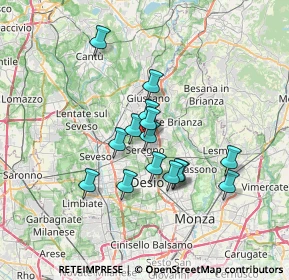 Mappa Via Giuseppe Verdi, 20831 Seregno MB, Italia (5.444)