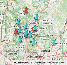 Mappa Via Giuseppe Verdi, 20831 Seregno MB, Italia (6.25077)