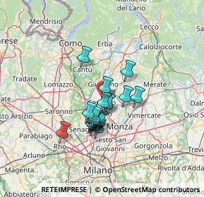 Mappa Via Giuseppe Verdi, 20831 Seregno MB, Italia (9.363)