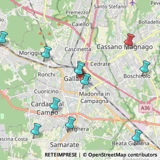 Mappa CAP, 21013 Gallarate VA, Italia (2.52818)