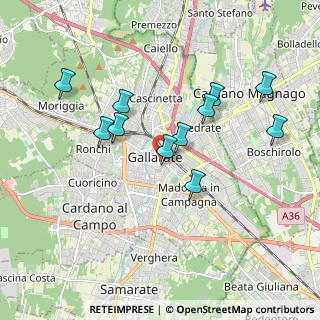 Mappa CAP, 21013 Gallarate VA, Italia (1.72)