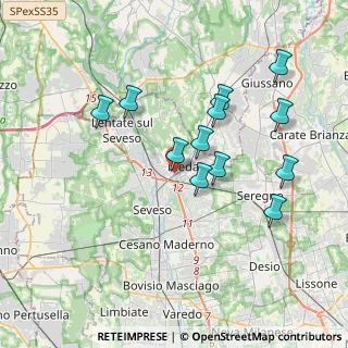 Mappa Via Flavio Gioia, 20821 Meda MB, Italia (3.50083)