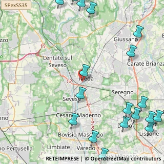 Mappa Via Giosuè Carducci, 20821 Meda MB, Italia (6.751)