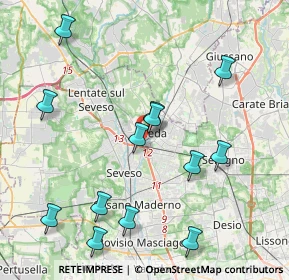 Mappa Via Flavio Gioia, 20821 Meda MB, Italia (4.45308)