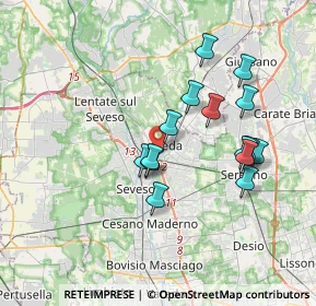 Mappa Via Giosuè Carducci, 20821 Meda MB, Italia (3.24733)