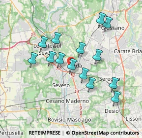 Mappa Via Flavio Gioia, 20821 Meda MB, Italia (3.34214)
