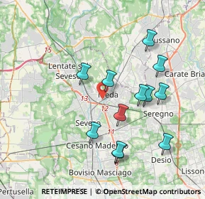 Mappa Via Giosuè Carducci, 20821 Meda MB, Italia (3.65)