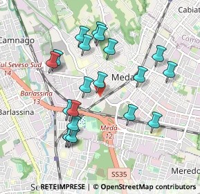 Mappa Via Giosuè Carducci, 20821 Meda MB, Italia (0.9205)