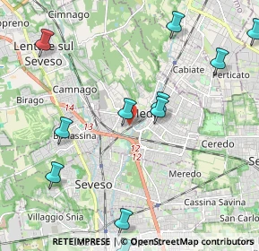 Mappa Via Giosuè Carducci, 20821 Meda MB, Italia (2.54)