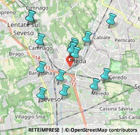 Mappa Via Giosuè Carducci, 20821 Meda MB, Italia (1.71375)