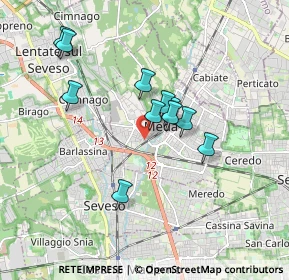Mappa Via Giosuè Carducci, 20821 Meda MB, Italia (1.48364)