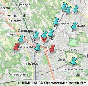 Mappa Via Giosuè Carducci, 20821 Meda MB, Italia (2.00692)