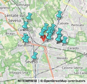 Mappa Via Giosuè Carducci, 20821 Meda MB, Italia (1.33294)