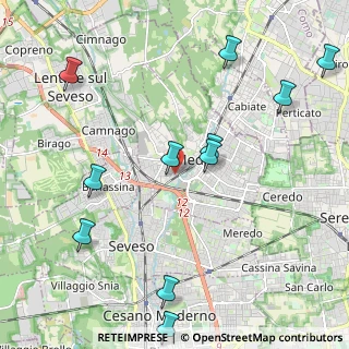 Mappa Via Giosuè Carducci, 20821 Meda MB, Italia (2.54)