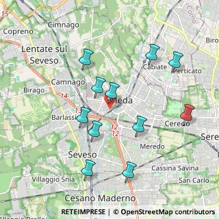 Mappa Via Flavio Gioia, 20821 Meda MB, Italia (1.92)