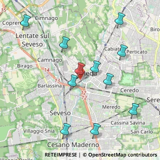 Mappa Via Giosuè Carducci, 20821 Meda MB, Italia (2.23545)