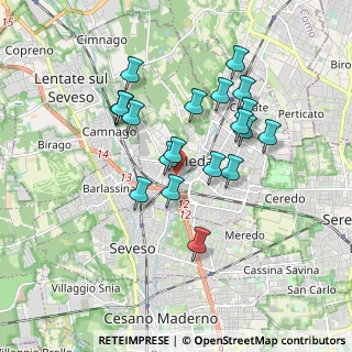 Mappa Via Flavio Gioia, 20821 Meda MB, Italia (1.5915)