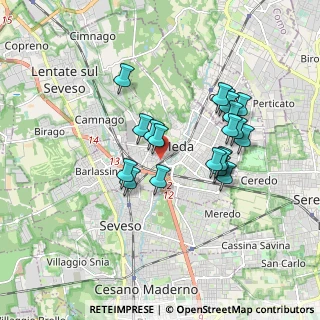 Mappa Via Flavio Gioia, 20821 Meda MB, Italia (1.548)