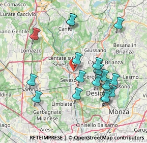 Mappa Via Giosuè Carducci, 20821 Meda MB, Italia (7.74333)