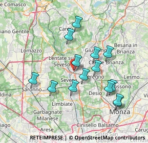 Mappa Via Giosuè Carducci, 20821 Meda MB, Italia (6.88143)